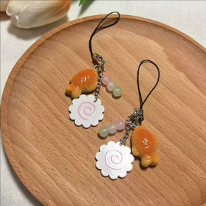 Japanese Street Food Keychain Taiyaki Fish Pendant Kawaii Phone Charm Lanyard Handbag Decoration Jewelry