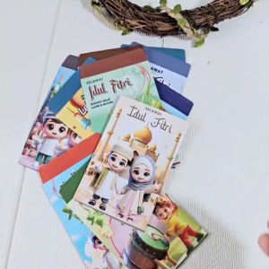 10PCS AMPLOP ANGPAU LEBARAN IDULFITRI MOTIF KARAKTER MUSLIM MEDIUM AMPLOP LUCU AMPLOP MURAH