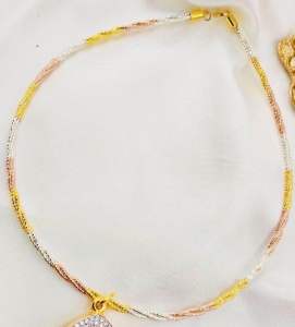 โช๊คเกอร์สามกษัตริย์หุ้มทองแท้หนาพิเศษ