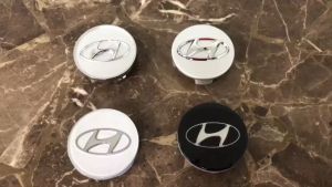 01 chiếc Logo chụp mâm ốp lazang bánh xe ô tô xe hơi dùng cho Hyundai HY-60D Kích thước 60mm