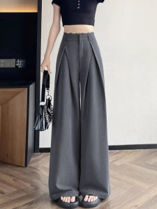 Quần Ống Rộng Màu Đen Cho Nữ Mùa Xuân Thu Quần Dài Công Sở Phong Cách Mới Quần Dài Ống Rộng Cho Nữ Quần Dài Ống Rộng