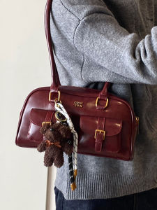 Fashionable Casual Underarm Bag Womens Bowling Single Shoulder Bag Handheld High-End Sensation Autumn Winter New Style
