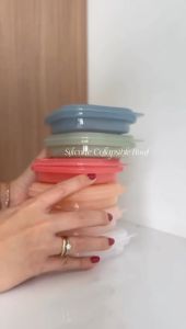 Nadokido x SILIKOON Premium Silicone Collapsible Bowl 400ml Lunch Box Foldable Container Food Grade Leakproof - Storage Silikon Tempat Kotak Makan MPASI Bekal Lipat Wadah Makanan Serbaguna 400 ml