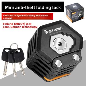 West Biking | Portable Anti-Hydraulic-Cutting Theftproof Foldable Bicycle & E-Bike Lock