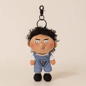 QIAOSHANG | Cute Freckled Curly-haired Doll Plush Toy Backpack Charm