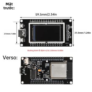 Gaqqee | Bo Mạch Phát Triển ESP32-WROOM-32 Với Màn Hình LCD 1.14 Inch/1.9 Inch Wi-Fi Bluetooth Cổng Type-C Dành Cho Ứng Dụng Máy Tính