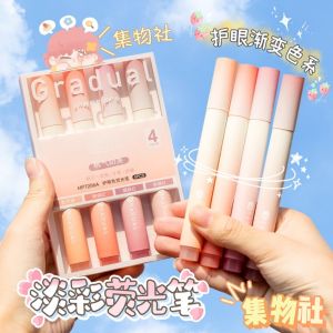 Shiny Glitter Highlighter Pen Students Draw Doodle Pens Colorful Note Textbook Marker Stationery for School Office