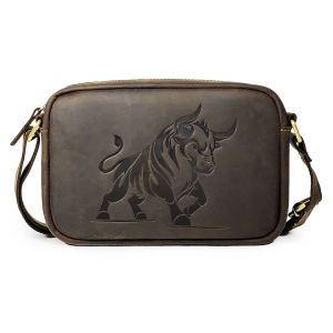 Crazy Horse Genuine Leather Men Sling Bag Man Crossbody Beg Silang Lelaki Beg Sandang 斜挎包男 单肩包男 W006