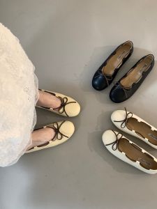 Giày Bệt Nơ Retro Mặc Một Bước