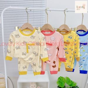 [Mới Về]Đồ Bộ Ngủ Dài Tay cho Bé Trai Bé Gái 8-18kg MIKKO MOM  Bộ Đồ Tay Dài Thu Đông Cho Bé Trai Gái DÀI TÚI Lovely Kids Official Store