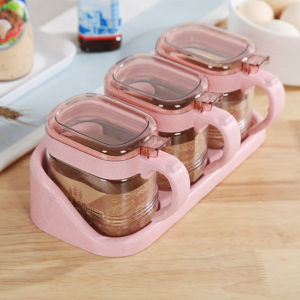 Glass Seasoning Storage Jar Home