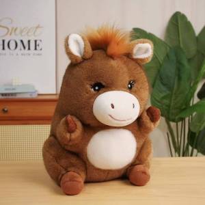Beast Kingdom | 23/30/40cm Newest Seated Fat Pony Doll Kawaii Stuffed Plush Toy Doll Cartoon Anime Cute Pillow Kids Birthday Holiday Gift Doll