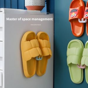 1/3 Cái Móc Treo Dép Dán Tường Giá Lưu Trữ Giày Đồ Để Giày Kệ Phòng Tắm Móc Treo Giày Treo Tường