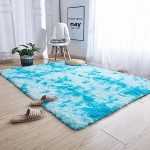 Thảm Lông Nhung Nhuộm Màu VIKAMA Thảm Trải Sàn Diện Tích Lớn Hình Chữ Nhật Hiện Đại Đơn Giản Trang Trí Nhà Thảm Cho Phòng Khách Phòng Ngủ Cô Gái Tuổi Teen Đầu Giường