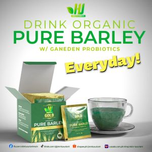 (BUY1 TAKE 1)Gold Organic Pure B a r l e y with Ganeben Probiotics Promo *Certified US Barley