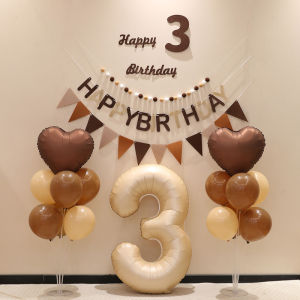 อินเทรนด์ วันเกิดบอลลูนตกแต่งสําหรับเด็กหญิงและเด็กชายเปลี่ยน 10 วินเทจรูปหัวใจอลูมิเนียมฟอยล์ลูกโป่งพรรคพื้นหลังผนัง