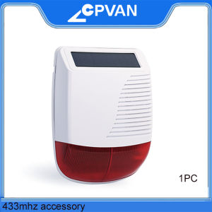 CPVAN Outdoor Wireless Siren 110dB Sound For Home Security Burglar Alarm System 433mhz Accessory Use With Host