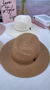 หมวกปานามา คาดผ้า ติดตัวM [รหัสสินค้า B098] สินค้าพร้อมส่งจากไทย