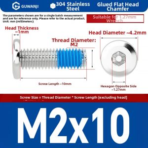 GUWANJI | Anti-loosening Adhesive Tipped Flat Head Screws for Furniture
