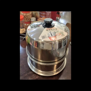 TTHUAN LINOX STEAMING TRAY STEAMER RACK FOR RICE COOKER WITH AHNDLE AND STACKABLE 304 STAINLESS STEEL 适用于电饭煲高帽蒸架