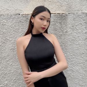 Tanktop Wanita Crop Top Model Korea/Halter Top Tanktop Kekinian/Korea Turtle Neck Korean Tanktop