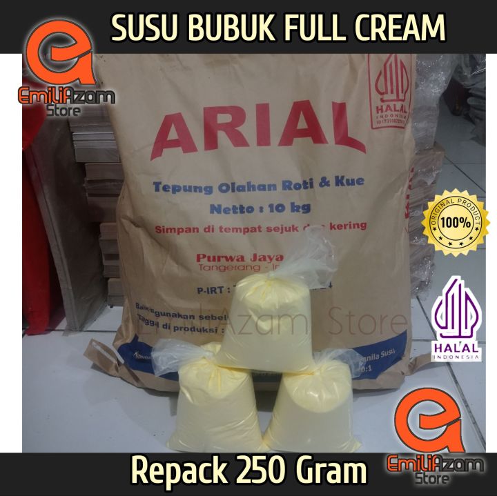 Susu BUBUK Full Cream REPACK 250 Gram merk ARIAL