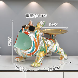 Color Lucky Dog Key Storage Entrance Decoration Home Living Room Entry Shoe Cabinet Accessible Luxury Decorations Housewarming Gift