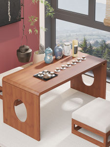 Modern Minimalist Chinese Style Foldable Window Seat Table Tatami Small Tea Table Zen Tea Table Balcony Low Table Compact Size