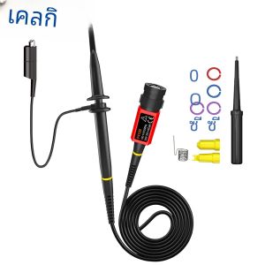 Cleqee P4100 แรงดันไฟฟ้า Oscilloscope Probe 100:1 2KV 100MHz 100X ความปลอดภัยขั้วต่อ BNC สําหรับ Oscilloscope ปรับการลดทอน