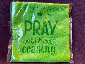 Christian Wording Hand 29cm * 29cm SMALL HAND Towel or for Kitchen use (see Pictures)