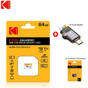 Kodak | KODAK 32GB-256GB Micro SD Class 10 TF Card Stable Fast for Dash Cam Security Monitor Tablet Camera