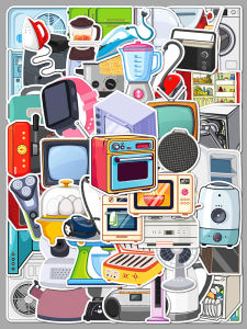 Thiết Bị Gia Dụng Miếng Dán 100 Chiếc Hoạt Hình Hoa Văn Trang Trí Chống Thấm Nước Nhãn Cho Lò Vi Sóng Nồi Cơm Điện Nước Điện Thoại Di Động