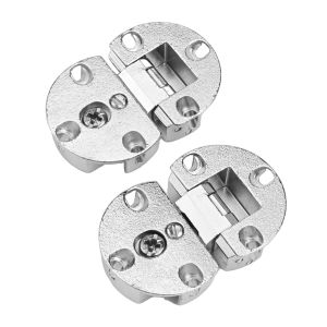 2 Flap Hinges for Furniture Cabinet Doors with 90 Degree Opening Angle and Nickel Plating for Enhanced Durability