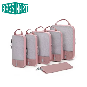 BAGSMART 6PC Hộp Đựng Đồ Du Lịch Có Thể Mở Rộng Hộp Đựng Hành Lý Du Lịch Dành Cho Nam Và Nữ Hộp Đựng Đồ Du Lịch Bằng Vải Polyester Thân Thiện Với Môi Trường