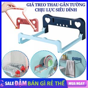 Móc Treo Thau  Khăn Nhà Tắm Gắn Tường Xoay 90 Độ Chịu Lực Siêu Chắc - Giá Đỡ Thau Chậu Gấp Gọn Treo Tường Nhà Tắm Tiện Lợi - Móc Dán Tường Siêu Dính  Kệ Dán Tường Treo Thau Chậu Nhà Bếp Đa Năng Tiện Lợi