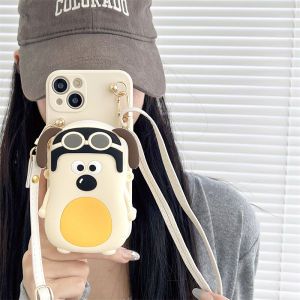 Cute Cartoon Dog Coin Purse Crossbody Phone Case for Xiaomi 13 pro Redmi Note12 Turbo Girls Phone Strap Note10 987 pro Soft K60