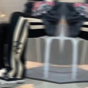 celana olahraga pria panjang Kain wafel celana panjang hitam pria celana jogger pria celana pinggang karet loose pants celana kulot pria celana korean style pria celana panjang longgar pria