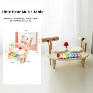 Educational Musical Toy Wooden Drum Set