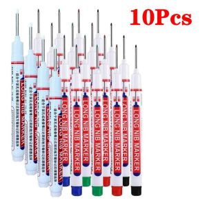 5-40Pcs 20mm Waterproof Long Head Nib Deep Hole Markers Pen Tile Carpenter Pen Multi-purpose for Woodworking Black/Blue/Red Ink