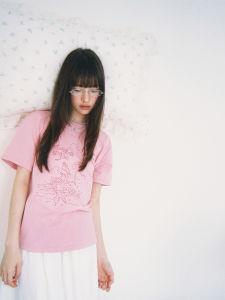 Hello Canon Original Cartoon Mermaid Embroidery Short Sleeve T-Shirt Women Summer New Sweet Loose Top Korean Style Cotton 100%