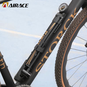 120psi Xe Đạp Tầng Thường vụ Bơm Nhôm Cơ Thể Presta/Schrader 2 Trong 1 Van Với Lớn Gấp Đo MTB xe đạp đường trường Inflator