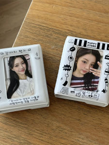 Album Ảnh Phim Ngắn 3 Inch Album Lưu Trữ Thẻ Ảnh Hình Chú Chó Màu Đen Và Trắng Một Cột Mốc Phong Cách Hoạt Hình