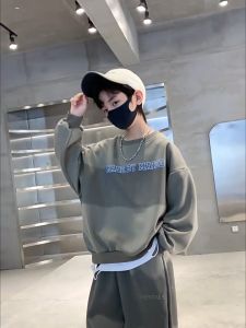 Bộ thu đông bé trai size đại bộ nỉ bé trai WangTong 35-57kg bộ nỉ cho bé trai 7 tuổi đến 14 tuổi hàng Quảng Châu