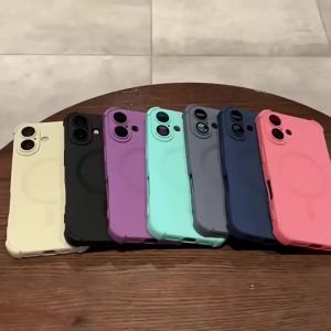 Ốp Điện Thoại iPhone 17/16/15/14/13/12 Pro Max Plus Chống Sốc Silicon Cao Cấp Tích Hợp Sạc Không Dây Từ Tính Kèm Bảo Vệ Ống Kính