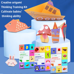 3-6 Years Educational Origami Book: 3D DIY Paper Craft Kit for Kids - Creative Colorful Brain Development Activity