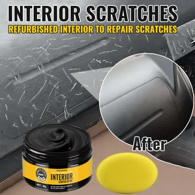 KJM Car Interior Scratch Repair Kit - Dashboard & Plastic Restoration Cream for Enhanced Shine