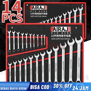 COD PROMO JAPAN SUPER QUALITY KUNCI RING PAS 14PCS 8 - 24 MM SET