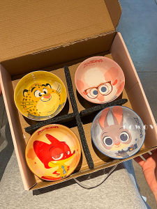 Crazy Animal City Underglaze Color Dinnerware Gift Box