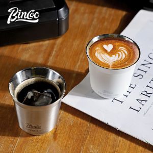 Bincoo 80Ml Kính tráng mini cốc cafe sữa Nhật Bản Phong Cách Ins Tập Trung Cà Phê Khai Thác Quy Mô Dip Nước Sốt Cup Cho pha cà phê Công Cụ 304 Thép Không Gỉ