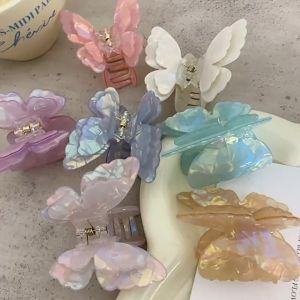 Kẹp tóc bươm bướm kẹp tóc hình bướm 2 lớp vân nhũ kẹp tóc dễ thương phong cách Hàn Quốc